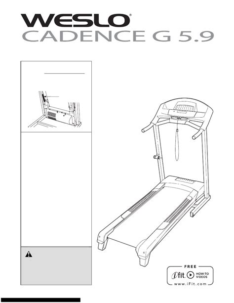 weslo cadence g 5.9 i treadmill owners manual pdf manual